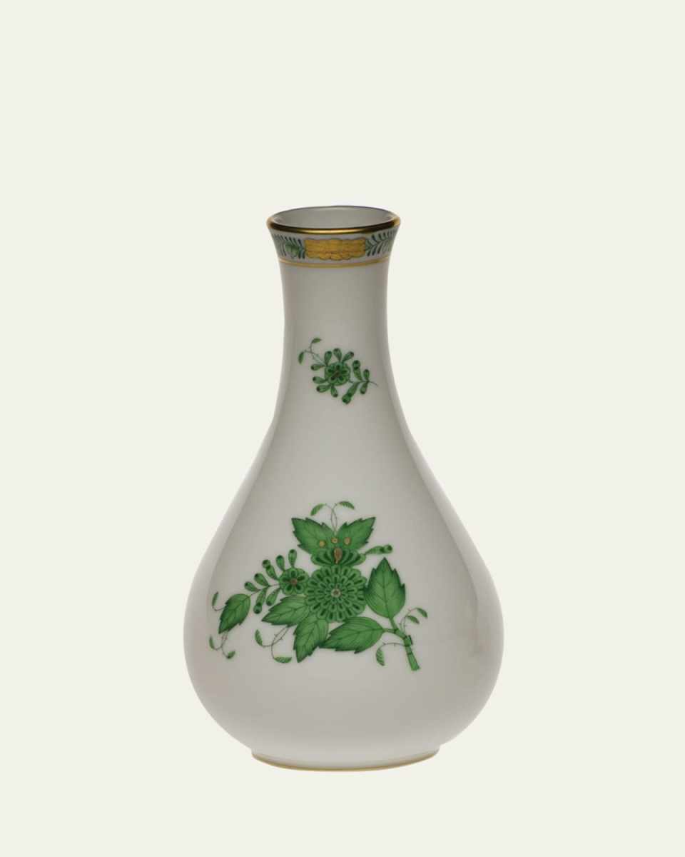 Chinese Bouquet Green Vase